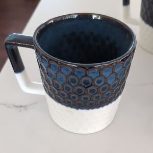Starbucks Blue and White Ceramic Mug Set Of 4
